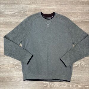 TED BAKER Wool Mens Waffle knit Classic Fit Sweater Sweatshirt Crewneck sz 4